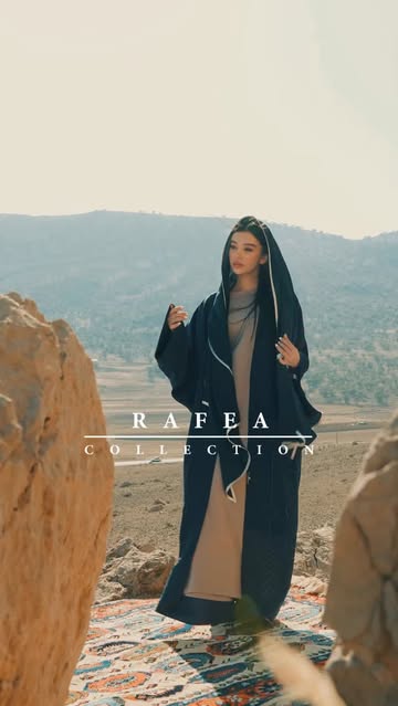 عبای راف آ مدل تیرا آبی کرپ